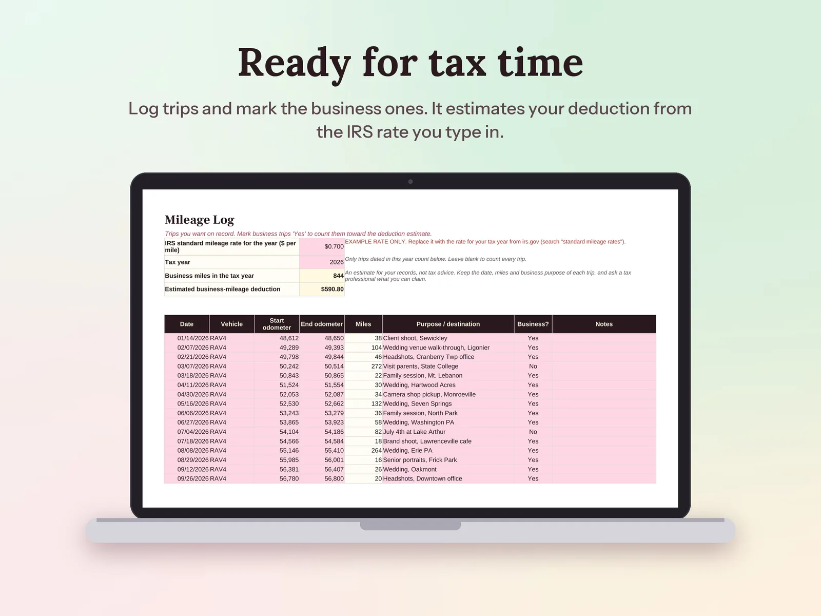 Car Maintenance Log & Fuel Tracker: Ready for tax time