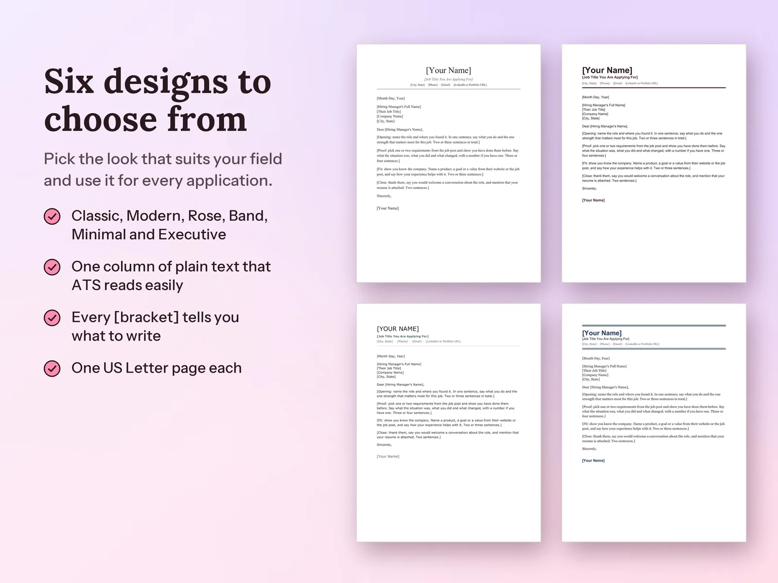 Cover Letter Templates for Google Docs: Six designs to choose from