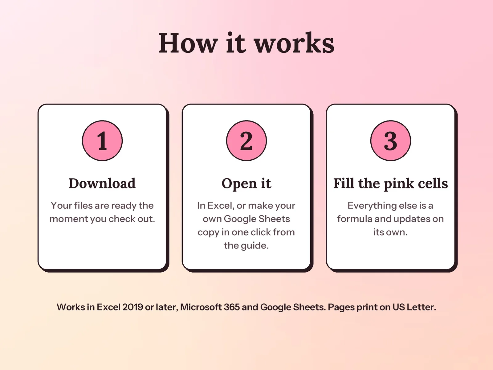 Event Planning Template & Guest List Tracker: how it works in three steps