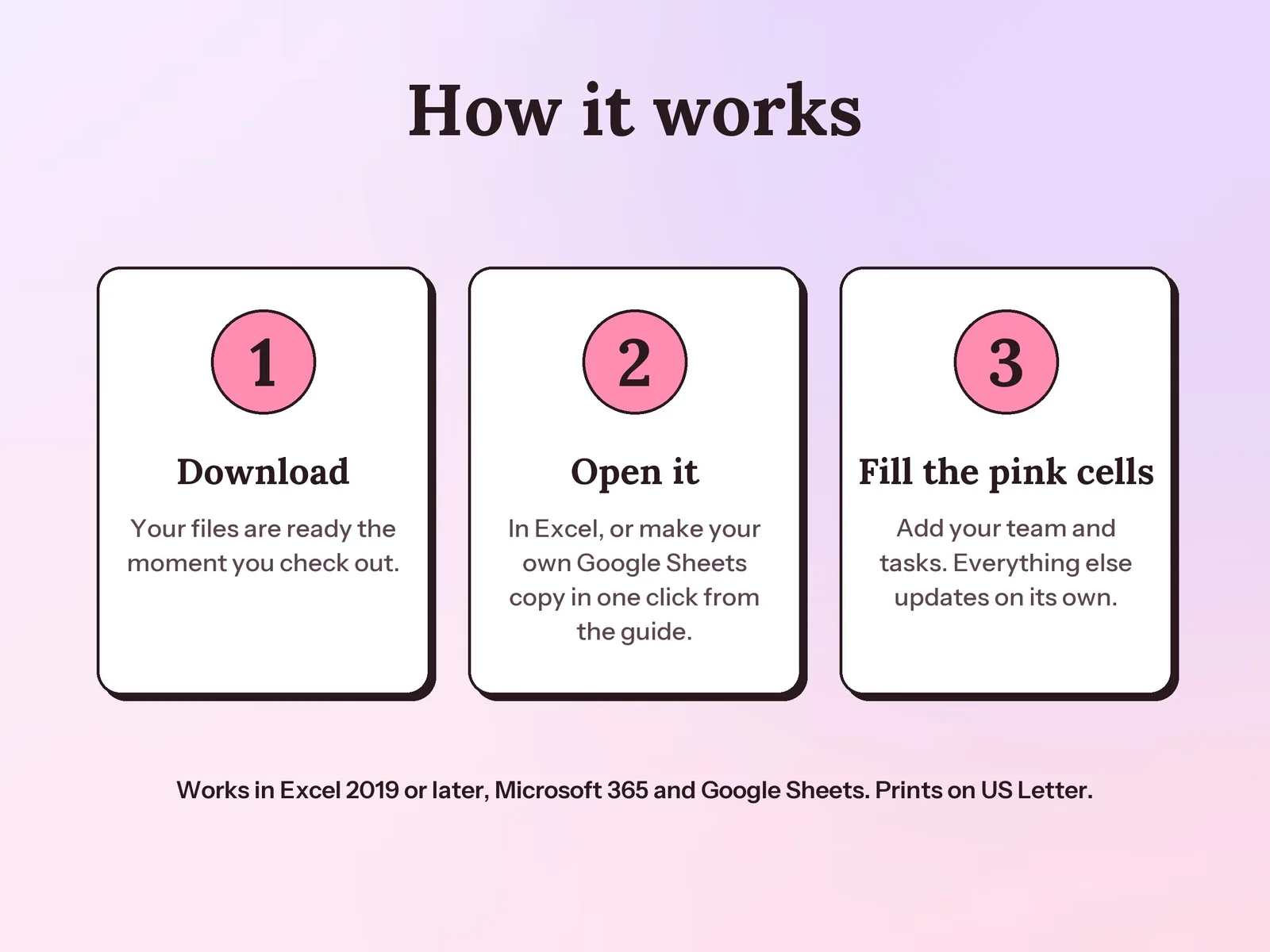 Project Planner & Gantt Chart Template: how it works in three steps