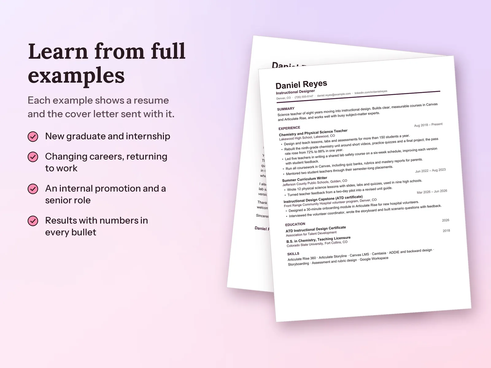 Resume and Cover Letter Templates for Google Docs: Learn from full examples