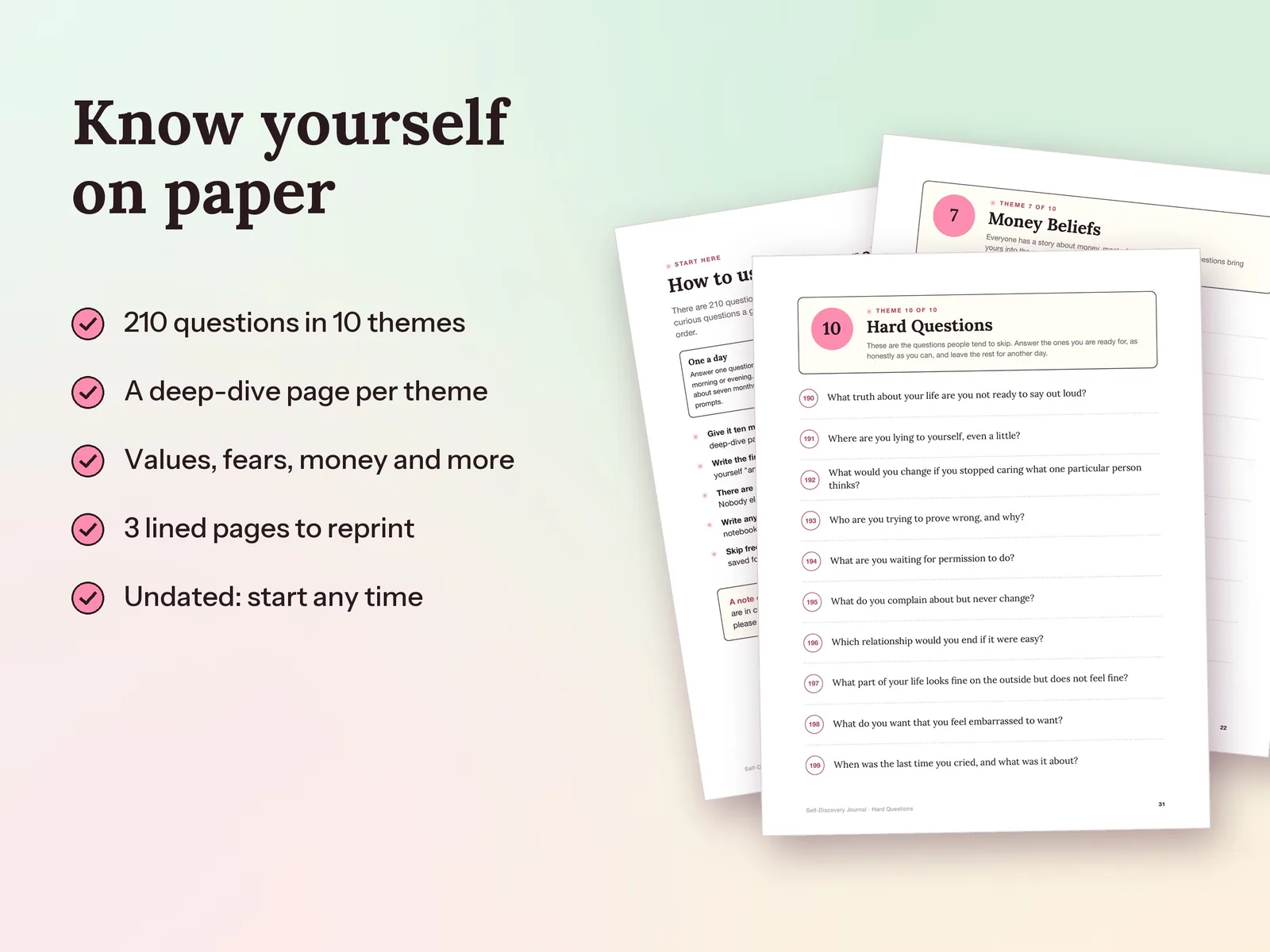 Self-Discovery Journal Prompts & Deep Questions: Know yourself on paper