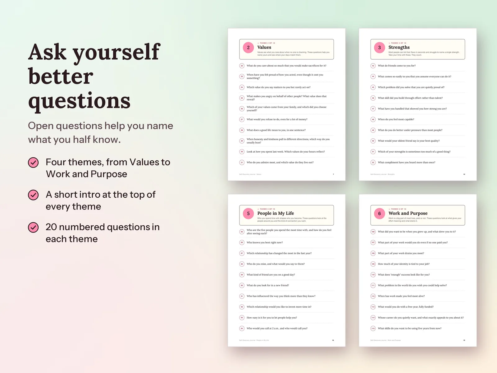 Self-Discovery Journal Prompts & Deep Questions: Ask yourself better questions