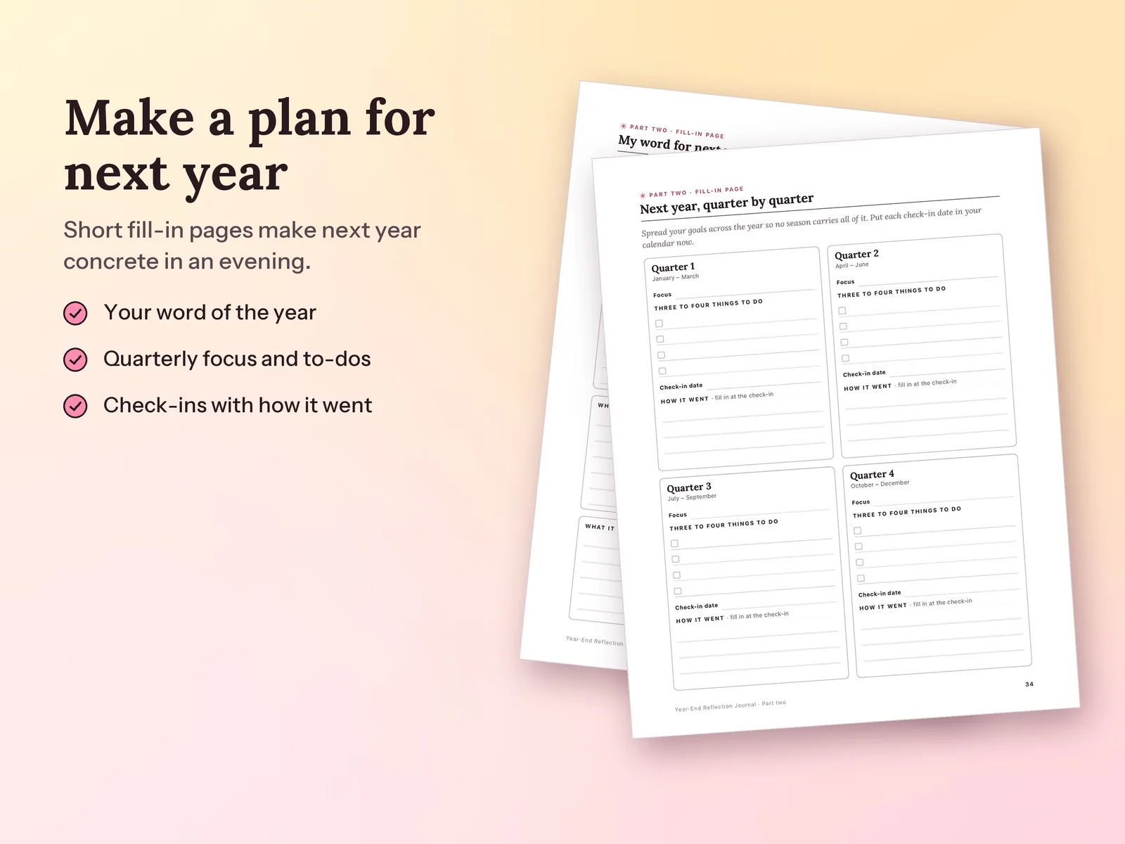 Year-End Reflection Questions & New Year Prompts: Make a plan for next year
