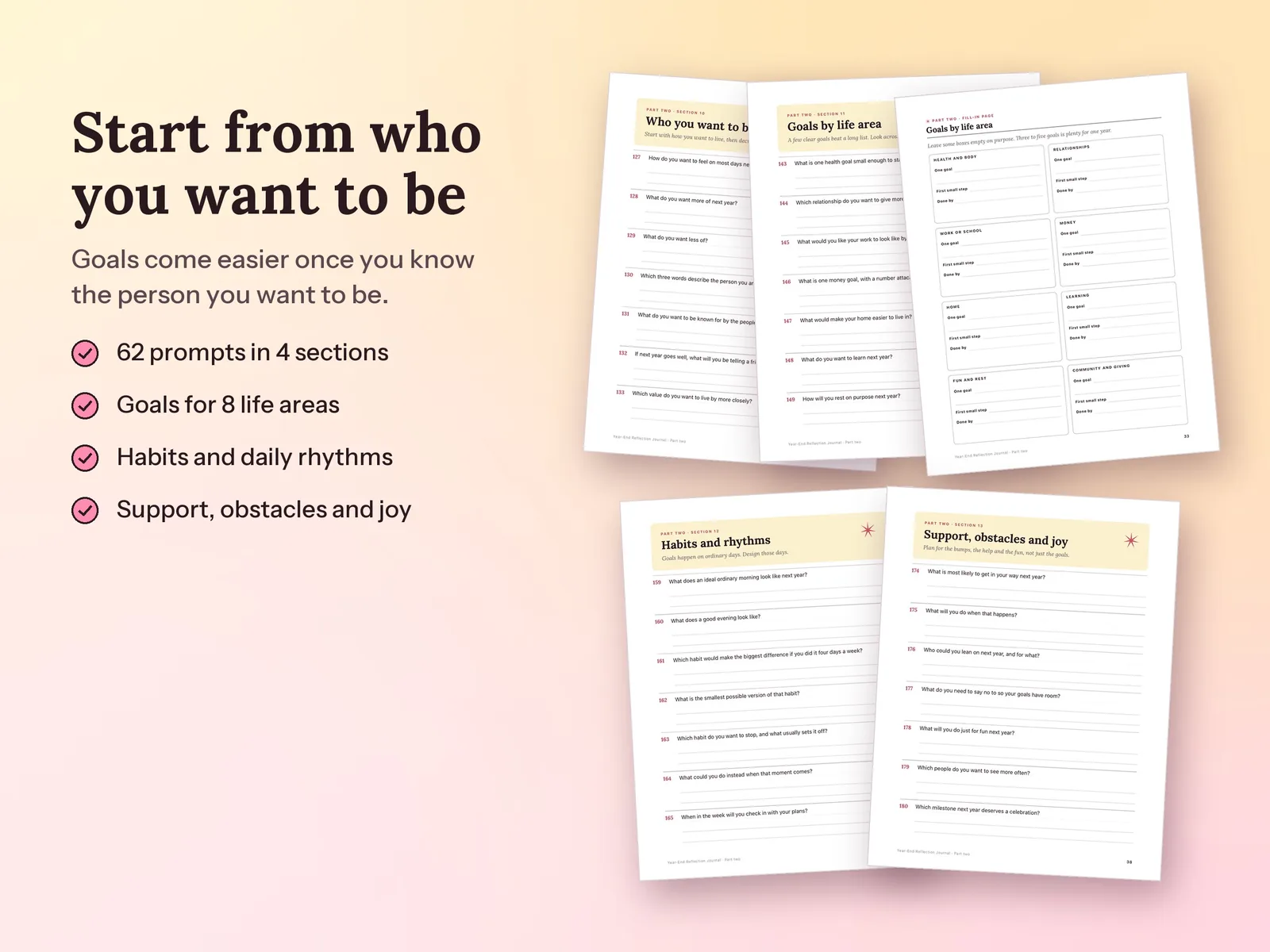 Year-End Reflection Questions & New Year Prompts: Start from who you want to be